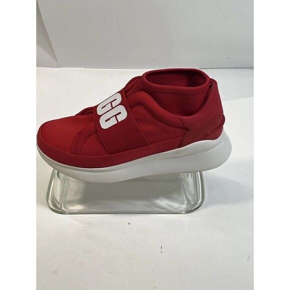 UGG Size 8.5 Sneakers Red White Logo Spell Out Neutra 1095097 Neoprene - Picture 15 of 15